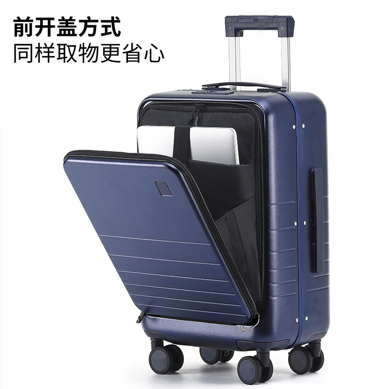 新款铝框一体框行李箱20寸登机箱抗摔旅行箱拉杆箱皮箱子密码箱包