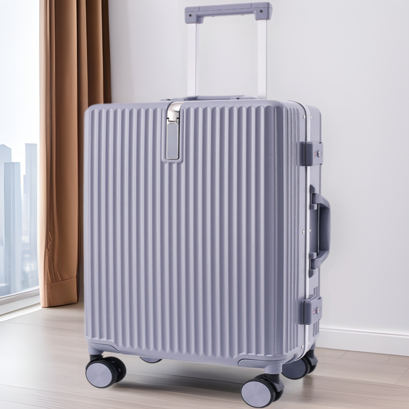 行李箱女高颜值铝框款20寸旅行箱28寸拉杆箱万向轮登机密码箱纯pc